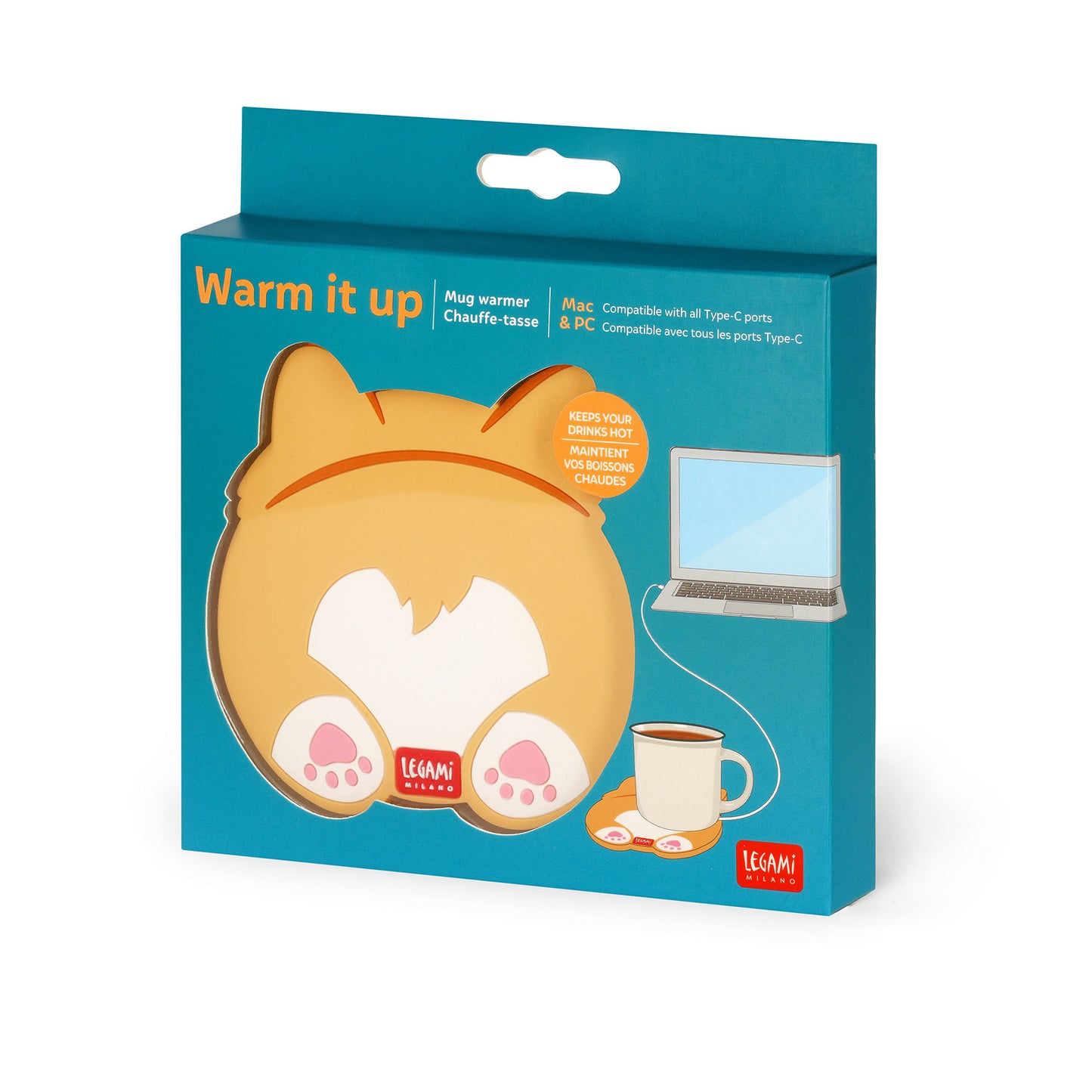 USB MUG WARMER - WARM IT UP - CORGI / PACK DE 4